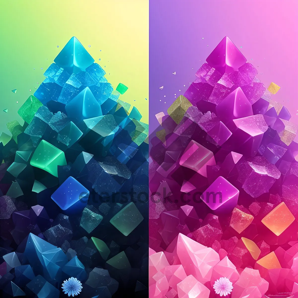 Picture of Colorful Gemstone Design Wallpaper