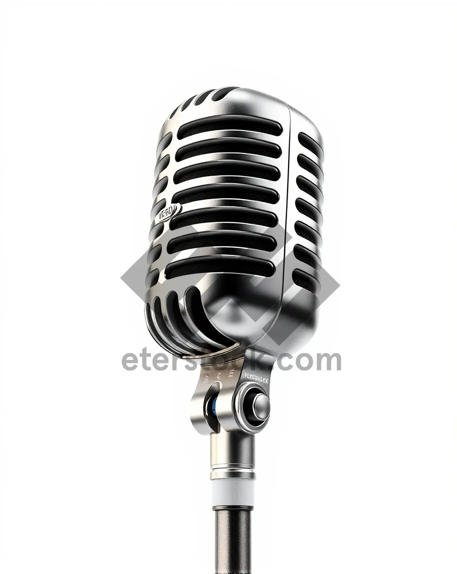 Picture of Vintage microphone on stage at a music concert.