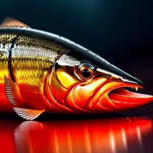 Freshwater Bass Swimming in Underwater Aquarium