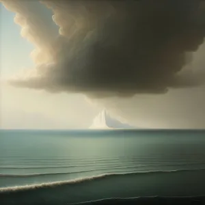 Serene Sunset Over Ocean Waves