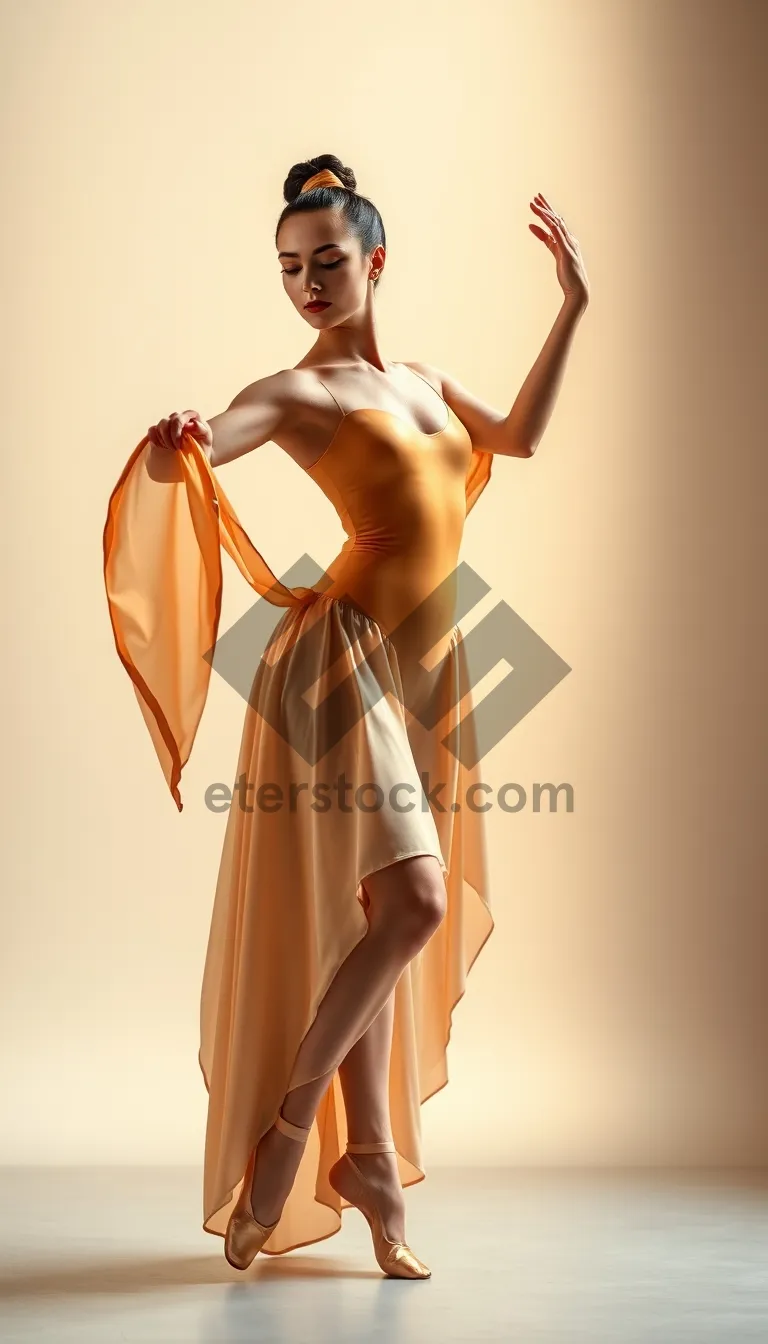 Picture of Seductive lingerie model posing in studio portrait.