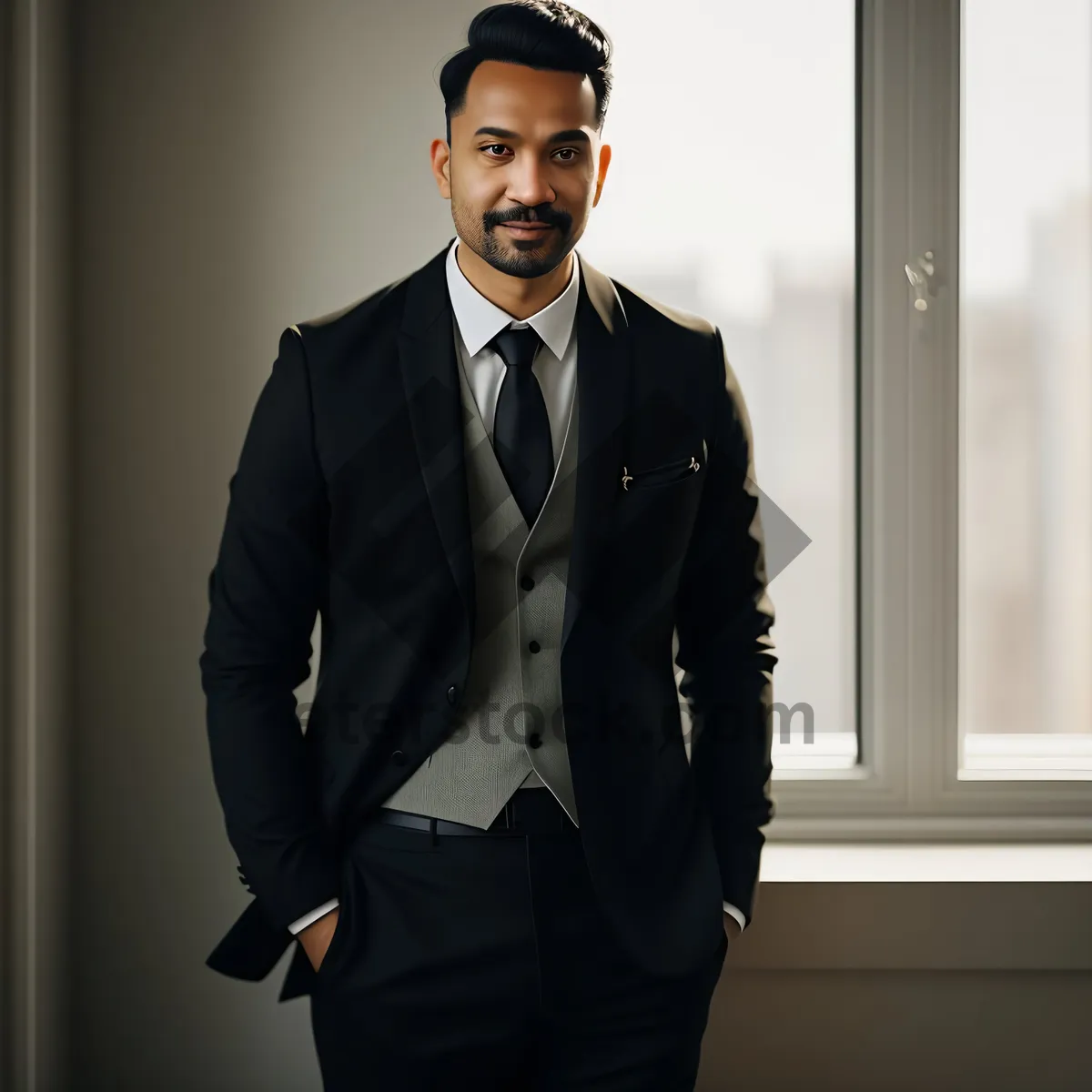 Picture of Happy male executive in professional business attire smiling