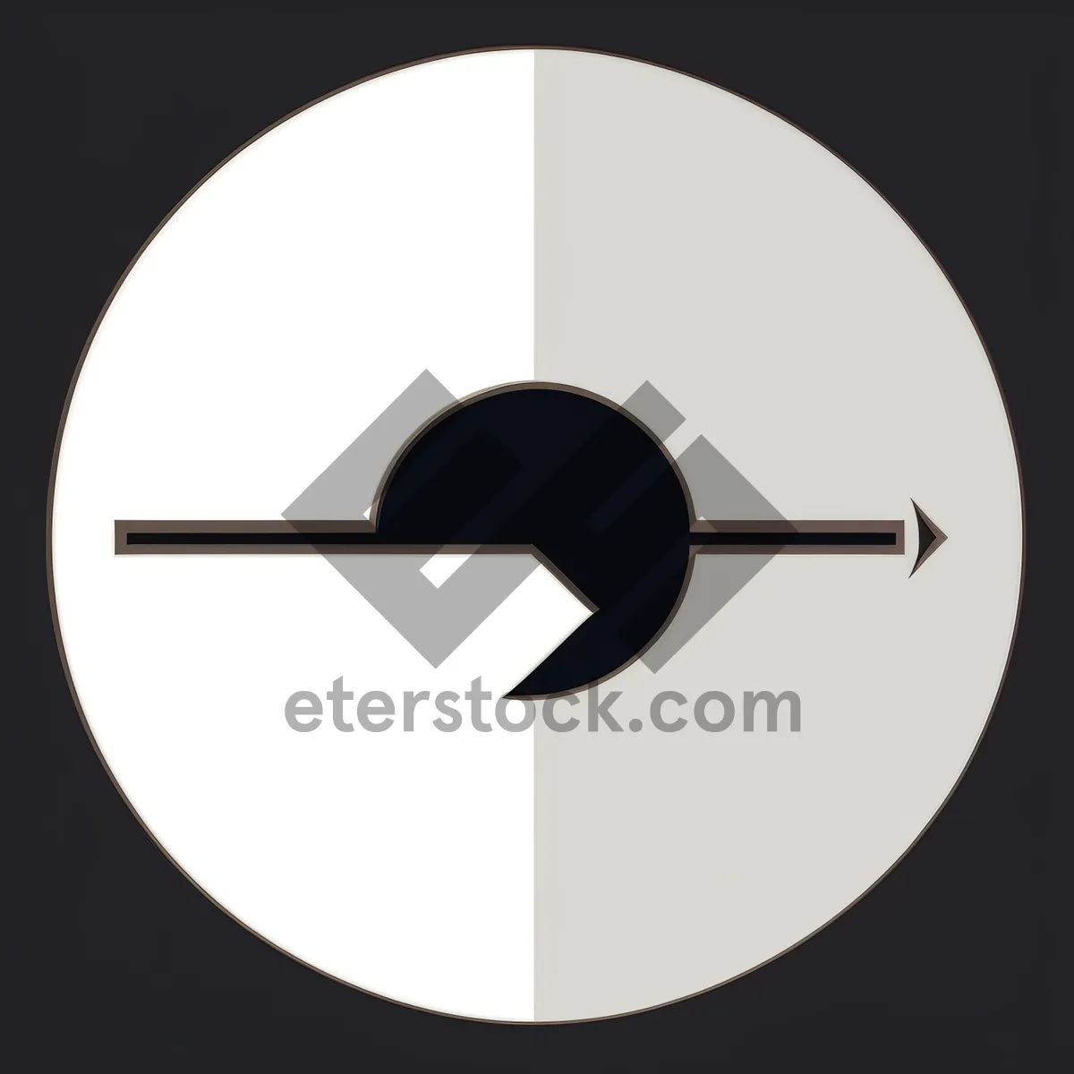 Picture of Shiny Round Black Button Icon