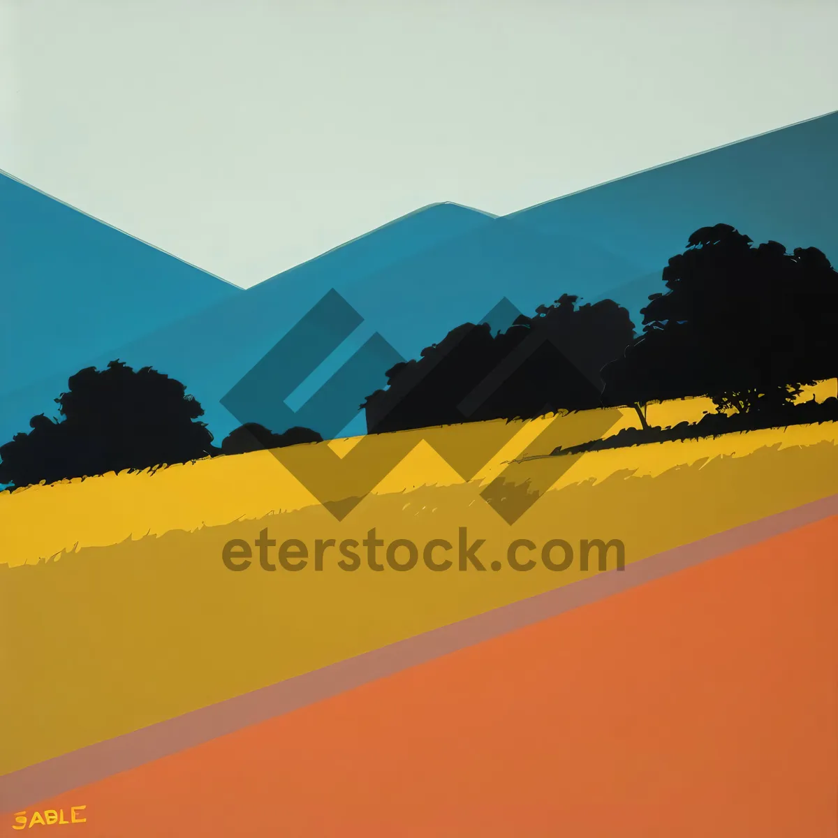 Picture of Golden Horizon: Majestic Desert Sunset