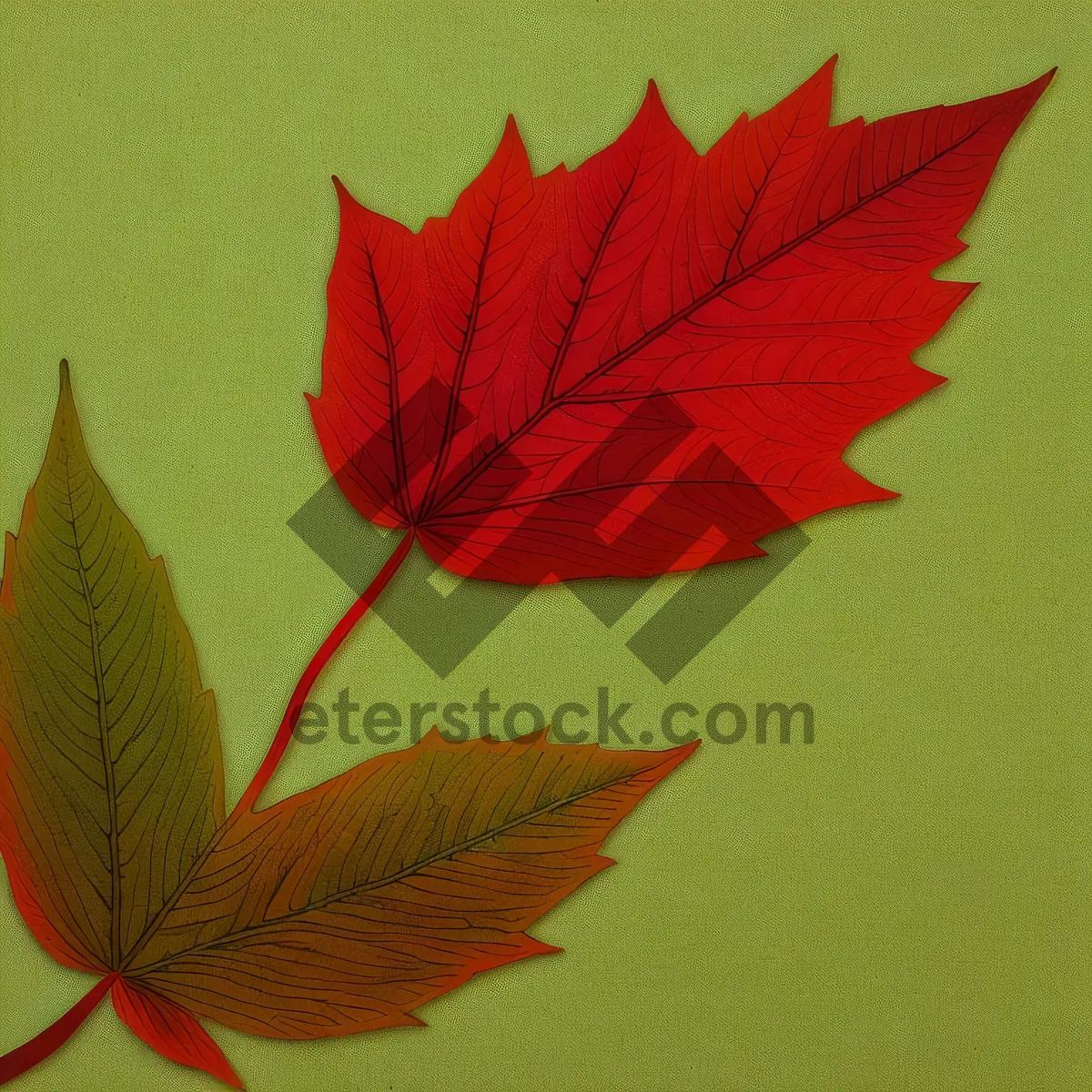 Picture of Vibrant Autumn Maple Leaf Pattern