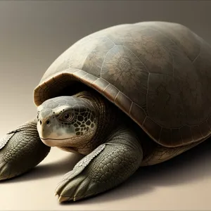 Protected Shell: Wildlife Tortoise in Aquatic Habitat
