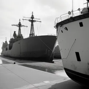 Harbor Craft: Seafaring Vessel at Port