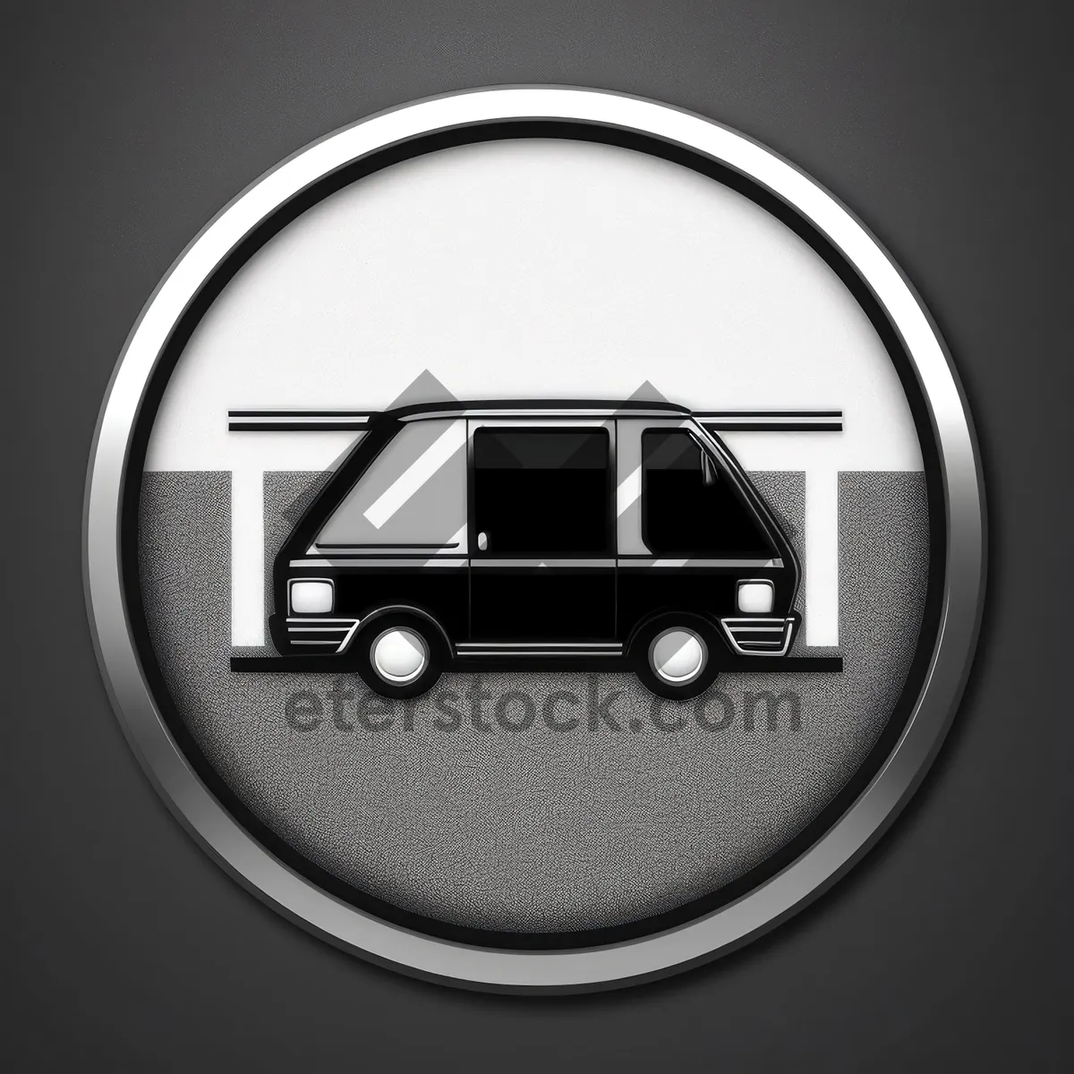 Picture of Sleek Metallic Round Web Button Icon