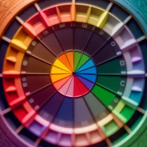 Colorful Pinwheel: Vibrant Fractal Roulette-Wheel Design