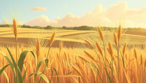 Golden Wheat Field Under a Summer Sky