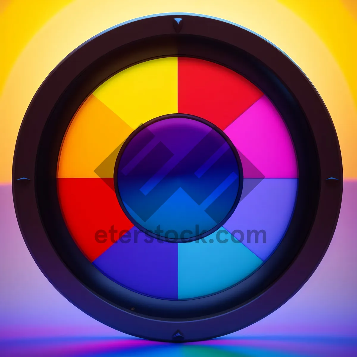 Picture of Shiny Black Round Web Buttons Set