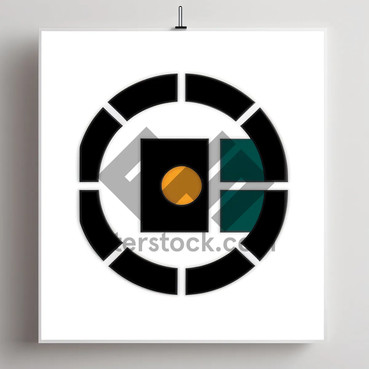 Picture of Shiny black business button icons - bank design.