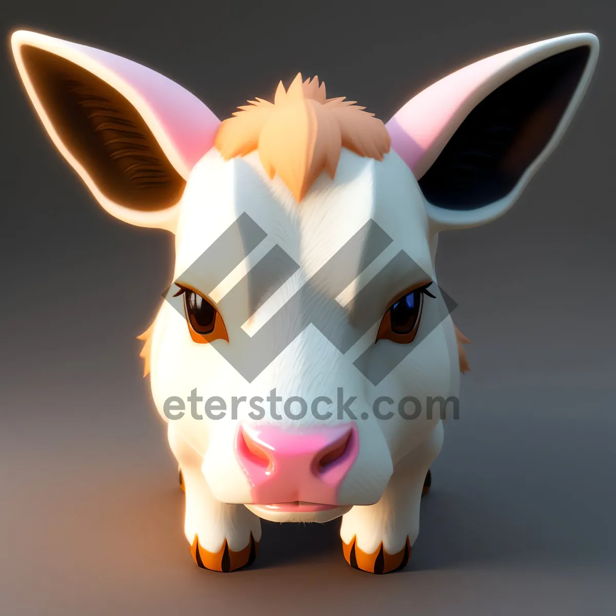 Picture of Rich Piggy Bank: Ceramic Piglet Saving Dollars