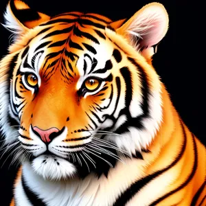Striped Hunter: Majestic Tiger Cat in the Jungle