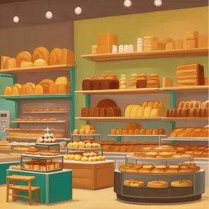 Neatly stacked books in a bustling bookstore.