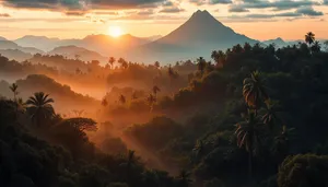 Mountain Sunset View at Volcano Park.