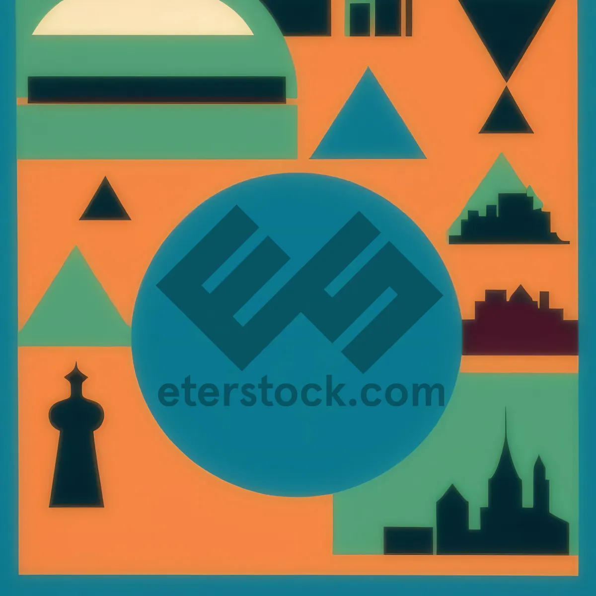 Picture of Patriotic National Flag Symbol: Artistic Graphic Design Icon