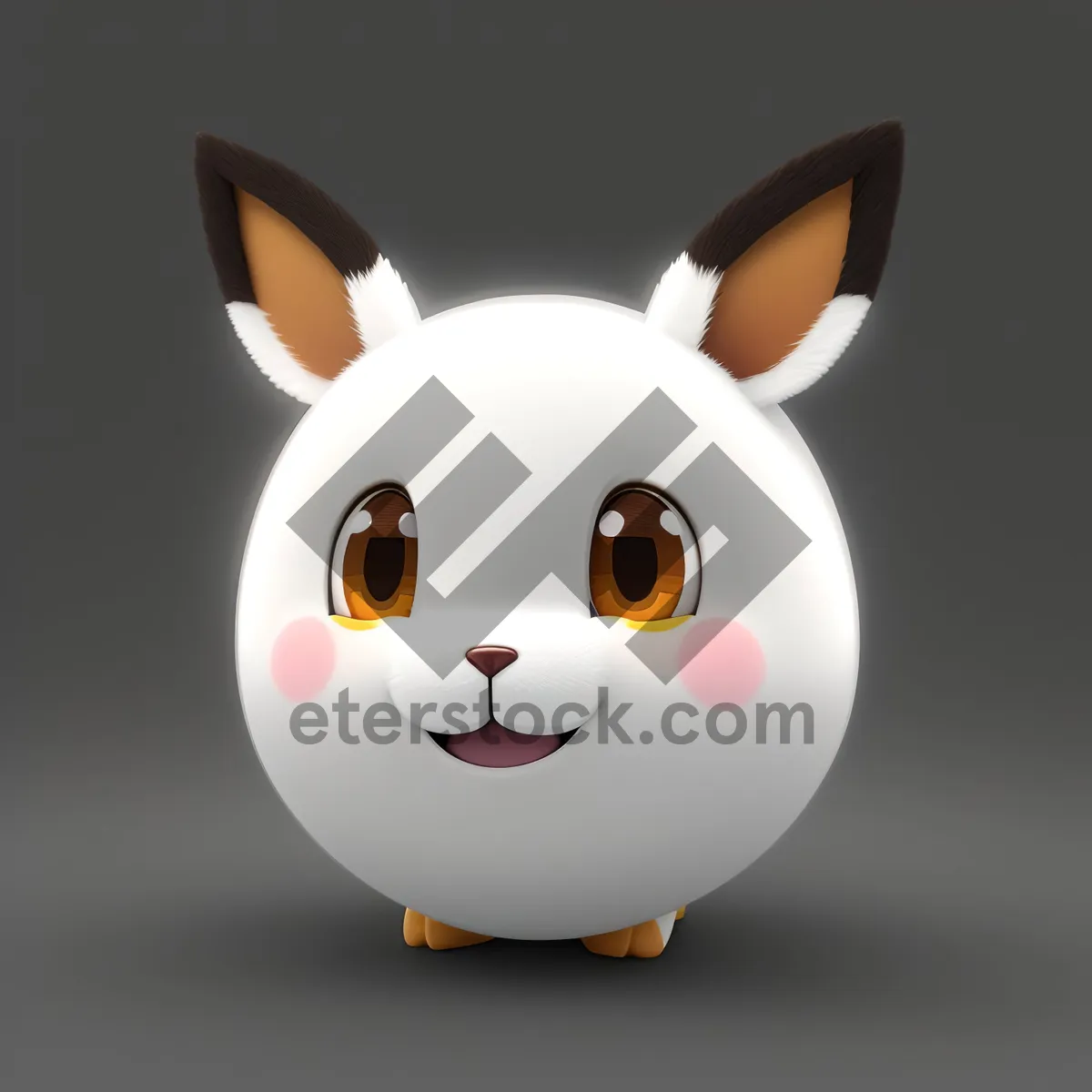 Picture of Adorable Piggy Bank Bunny Saving Money