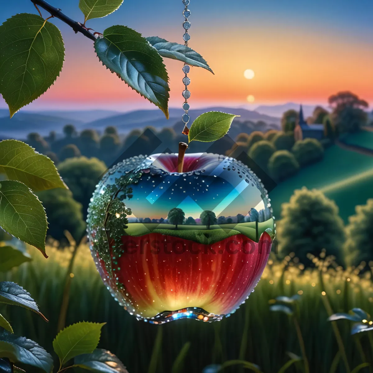Picture of Fresh Strawberry Fruit Salad with Apple Slices