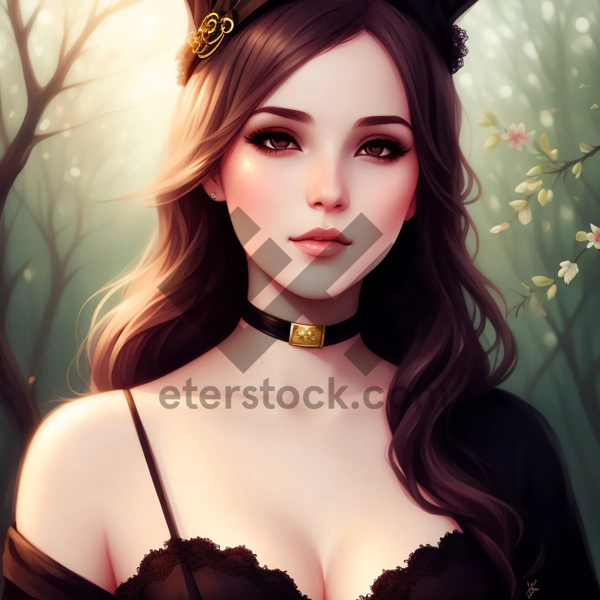 Picture of Sultry Seductress with Raven Locks