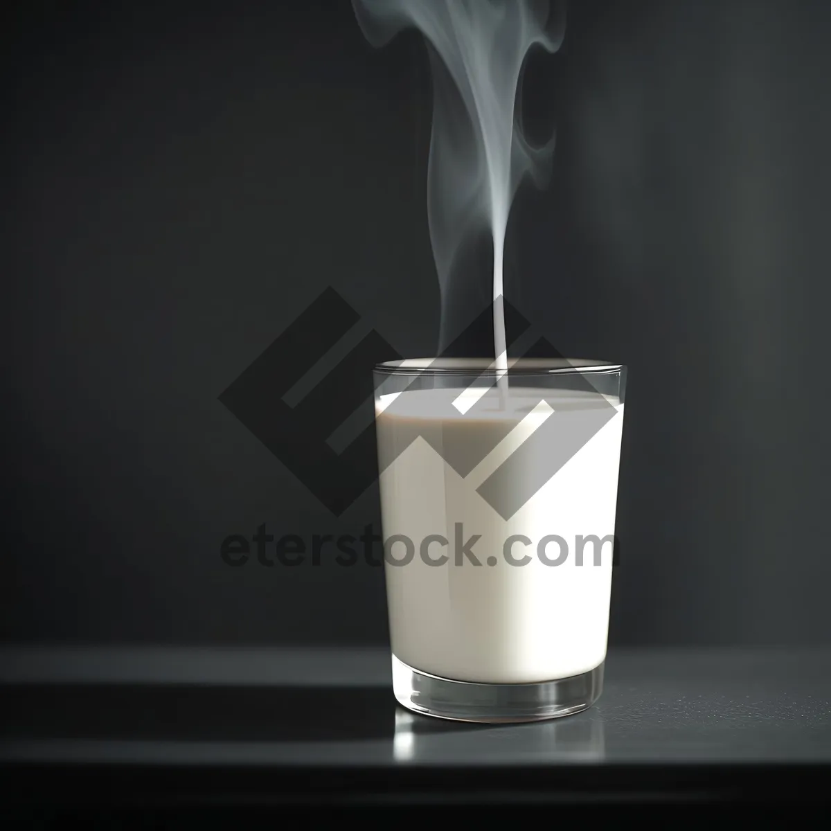 Picture of Milk Bottle Pouring into Glass for a Party