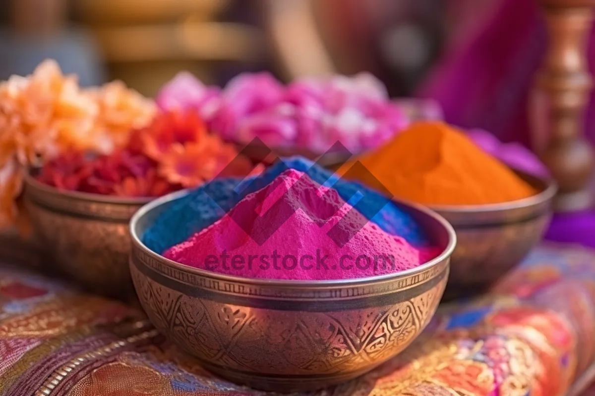 Picture of Herbal tea in pink cup for spa relaxation