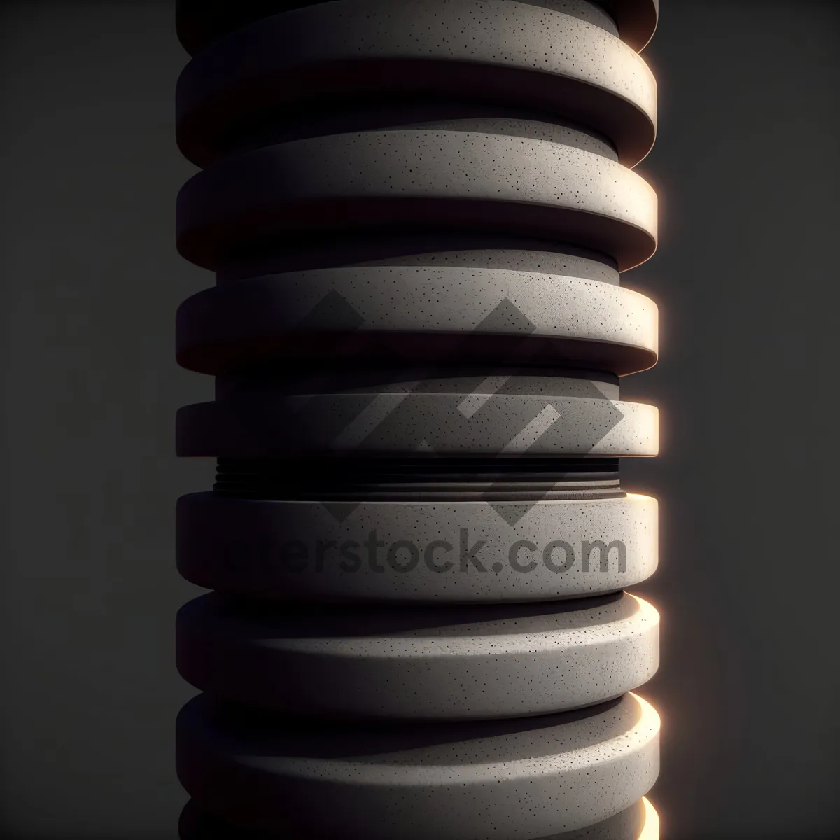 Picture of Stack of Coins and Spring