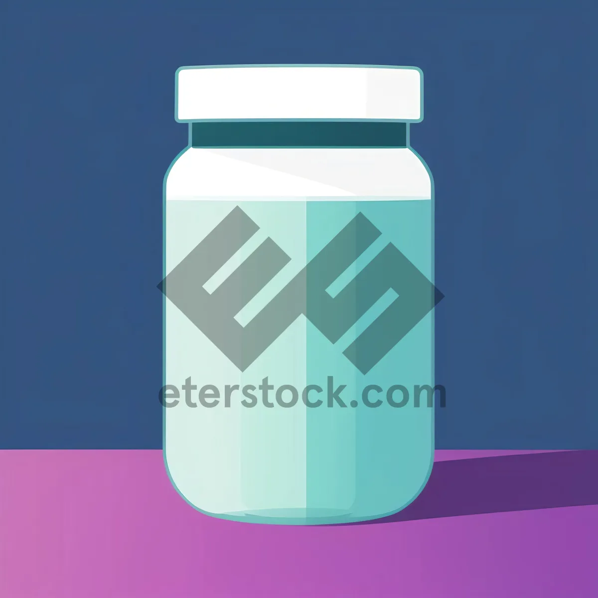 Picture of Prescription Drug Bottle with Blank Label: 3D Plastic Container