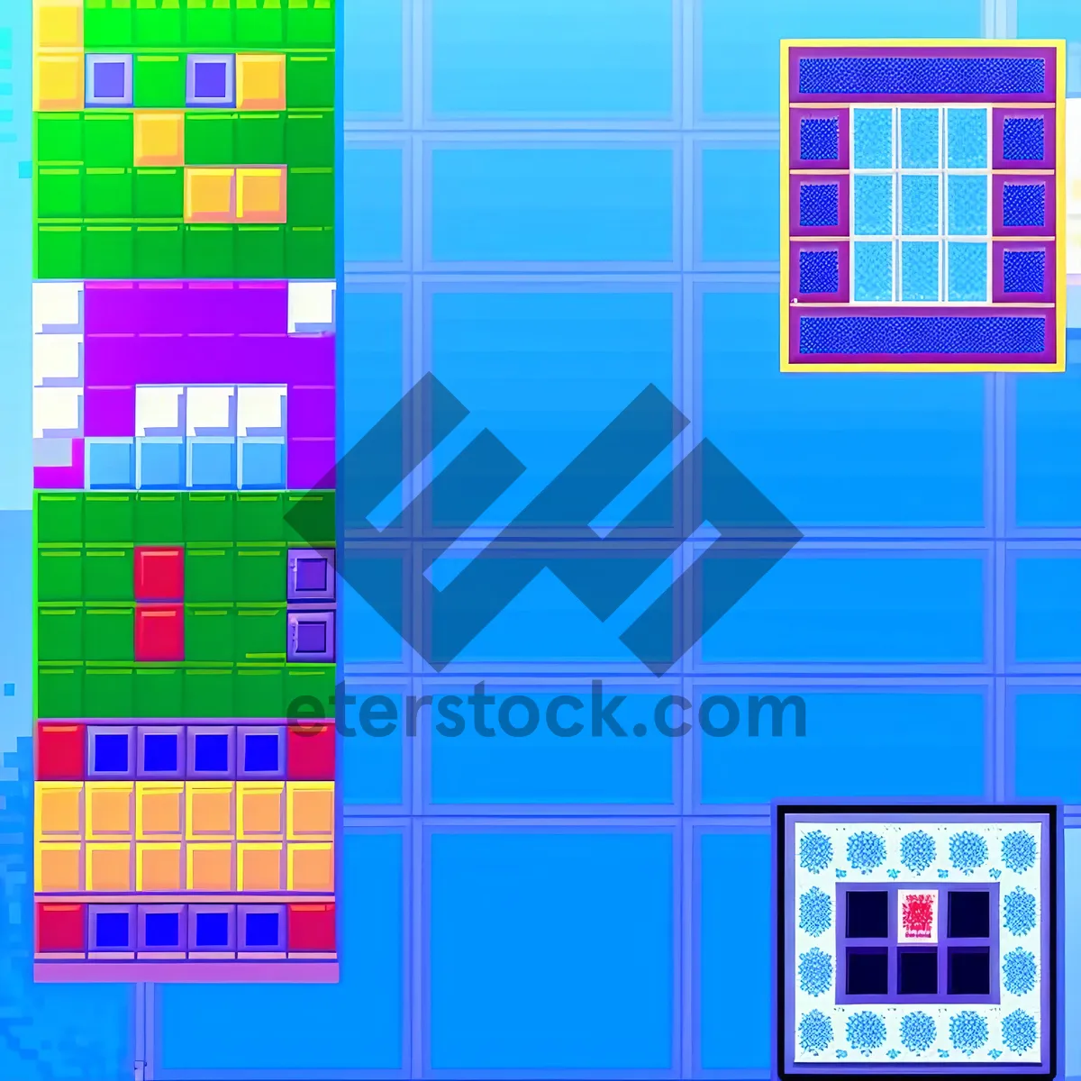 Picture of Modern Graphic Tile Mosaic Pattern Design