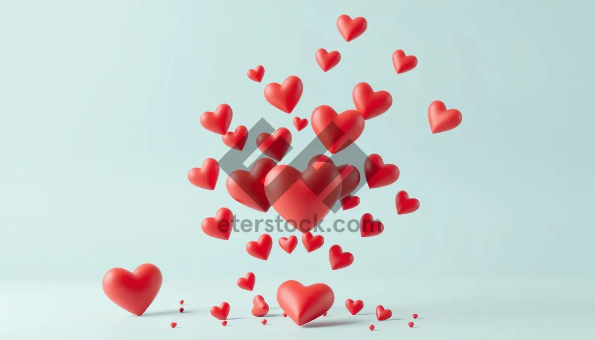 Picture of Valentine's Day Love Heart Card Celebration Decoration.