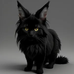 Cute Gray Kitty with Furry Whiskers