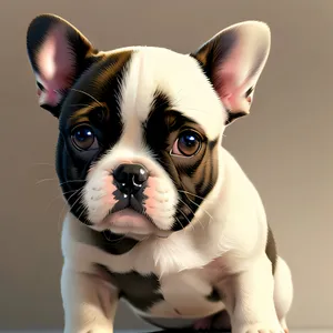 Adorable Terrier Bulldog Puppy - Cute Studio Portrait