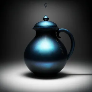 Traditional porcelain teapot with handle and delicate design