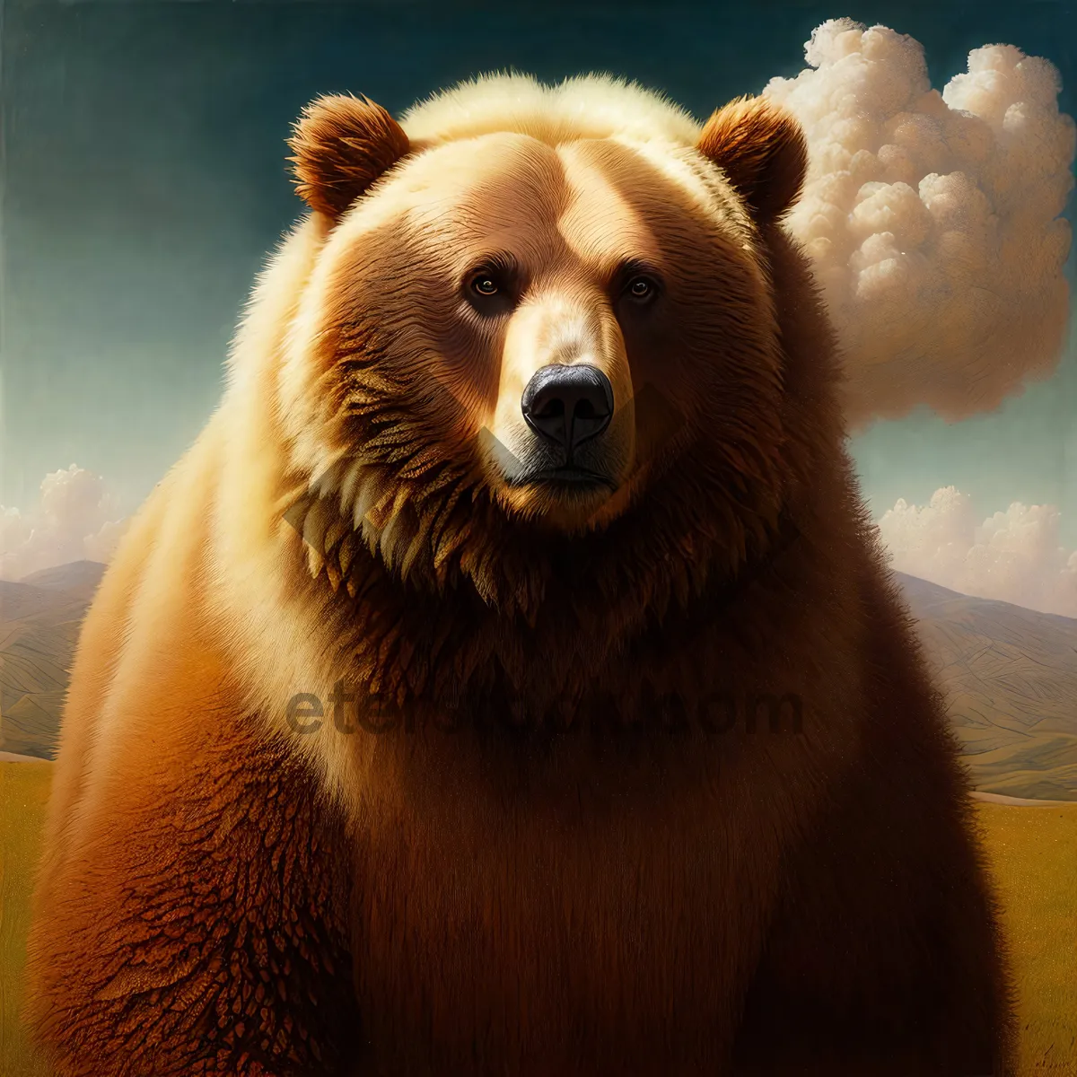 Picture of Majestic Brown Bear in the Wild.