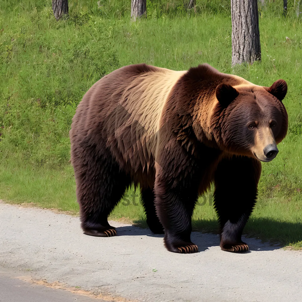 Picture of Endangered Brown Bear in Wildlife Park