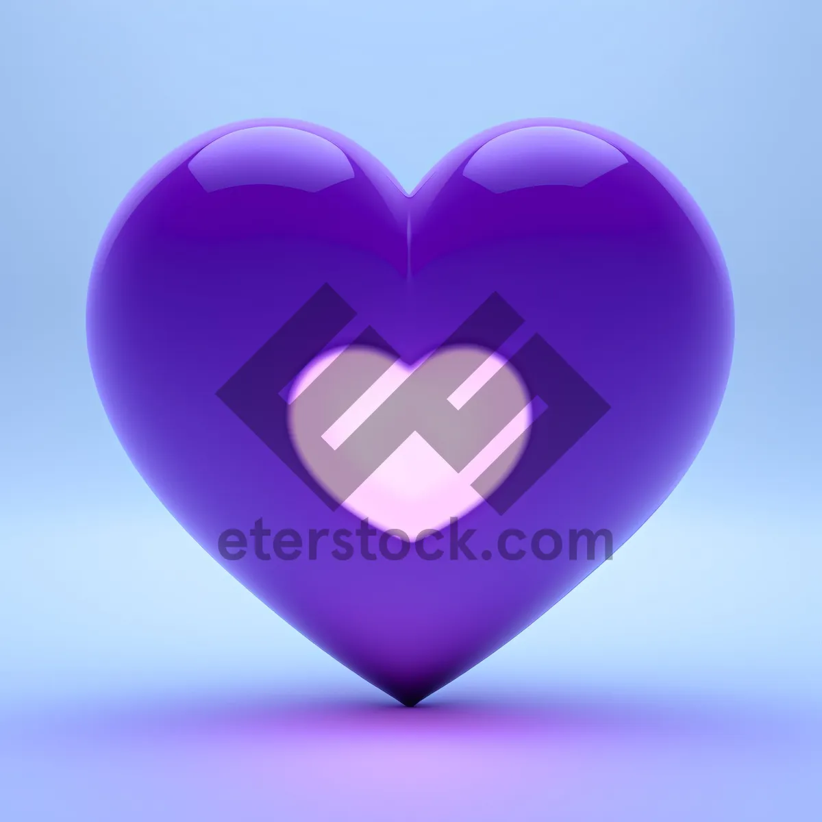 Picture of Glossy Love Icon Set: Heart-shaped Valentine Symbols