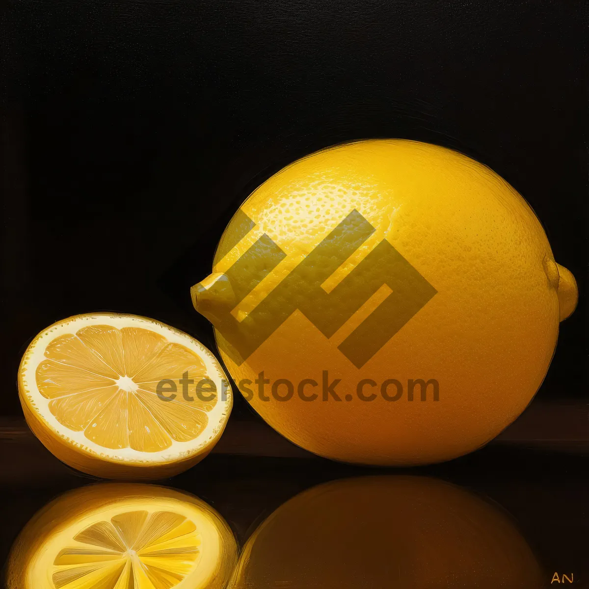 Picture of Fresh and Juicy Citrus Fruits - Oranges and Lemon