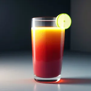 Refreshing Vodka Cocktail in Glass