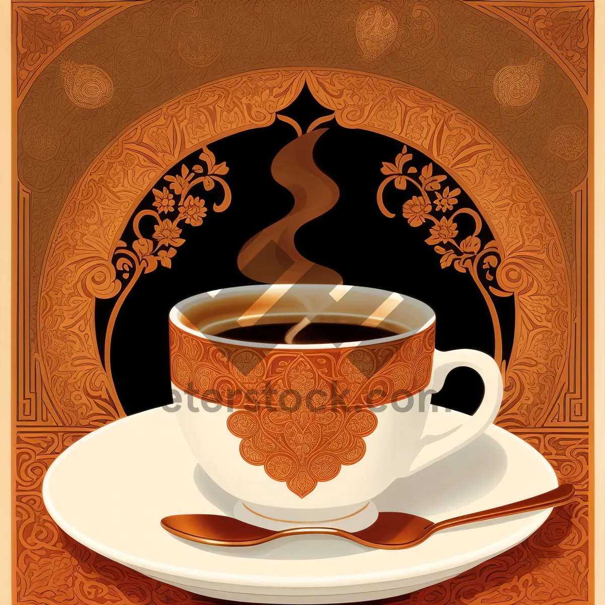 Picture of Hearty Breakfast Delights: Hot Mug of Morning Coffee