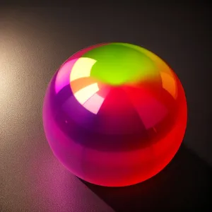 Colorful Glass Ball Icon Set with Reflection