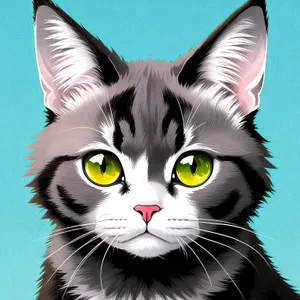 Curious Feline with Fluffy Fur and Adorable Whiskers