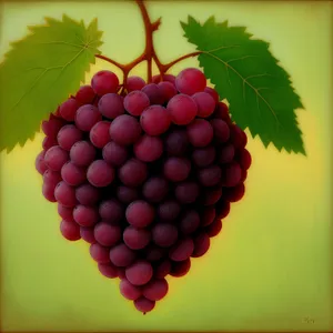 Sweet and Juicy Autumn Grape Cluster