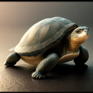 Cute Mud Turtle with Shell - Wildlife Snapshot