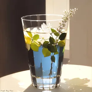 Refreshing cocktail in a chilled glass