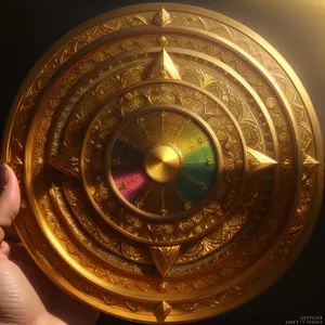 Circle Gong: Musical Instrument with Protective Shield and Artful Design