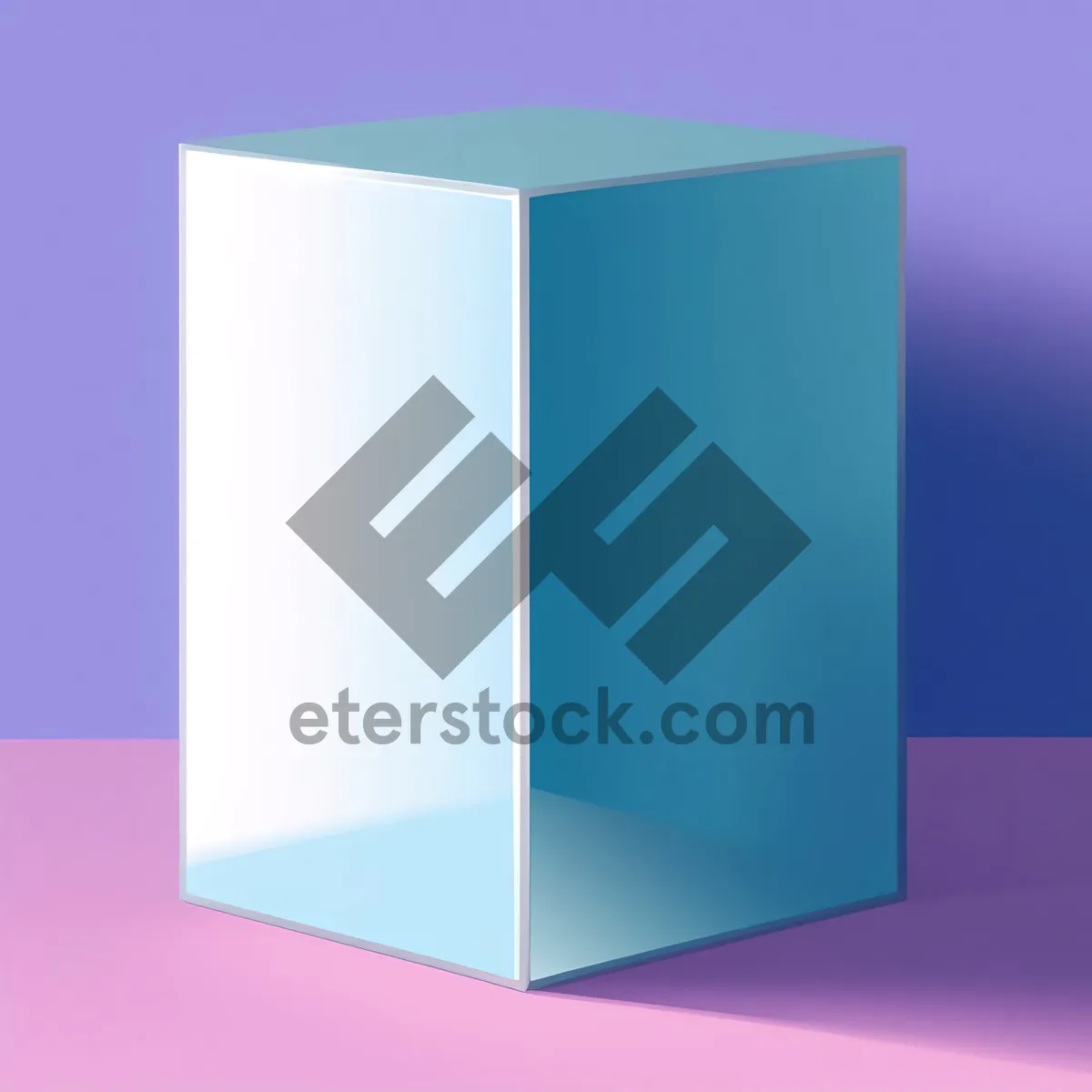 Picture of Blank Boutique Box with 3D Design and Empty Paper