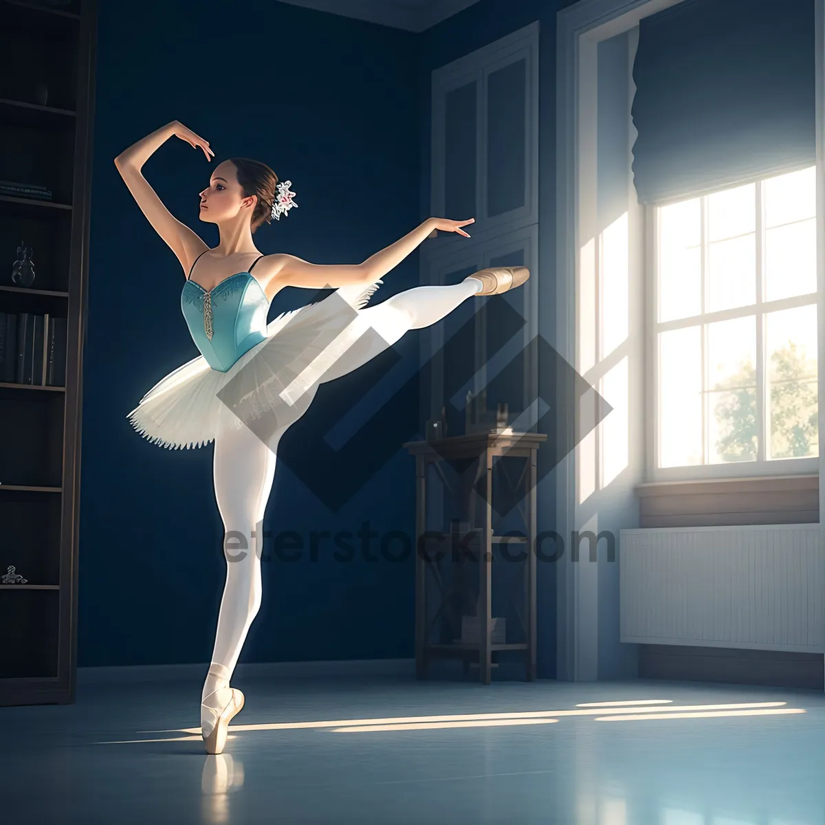 Picture of Graceful Dance Pose by Attractive Model