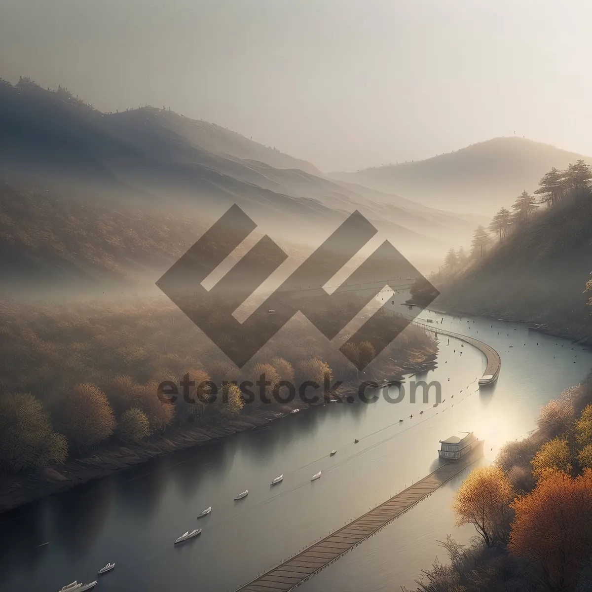 Picture of Serene Coastal Mountain View over Vast Ocean