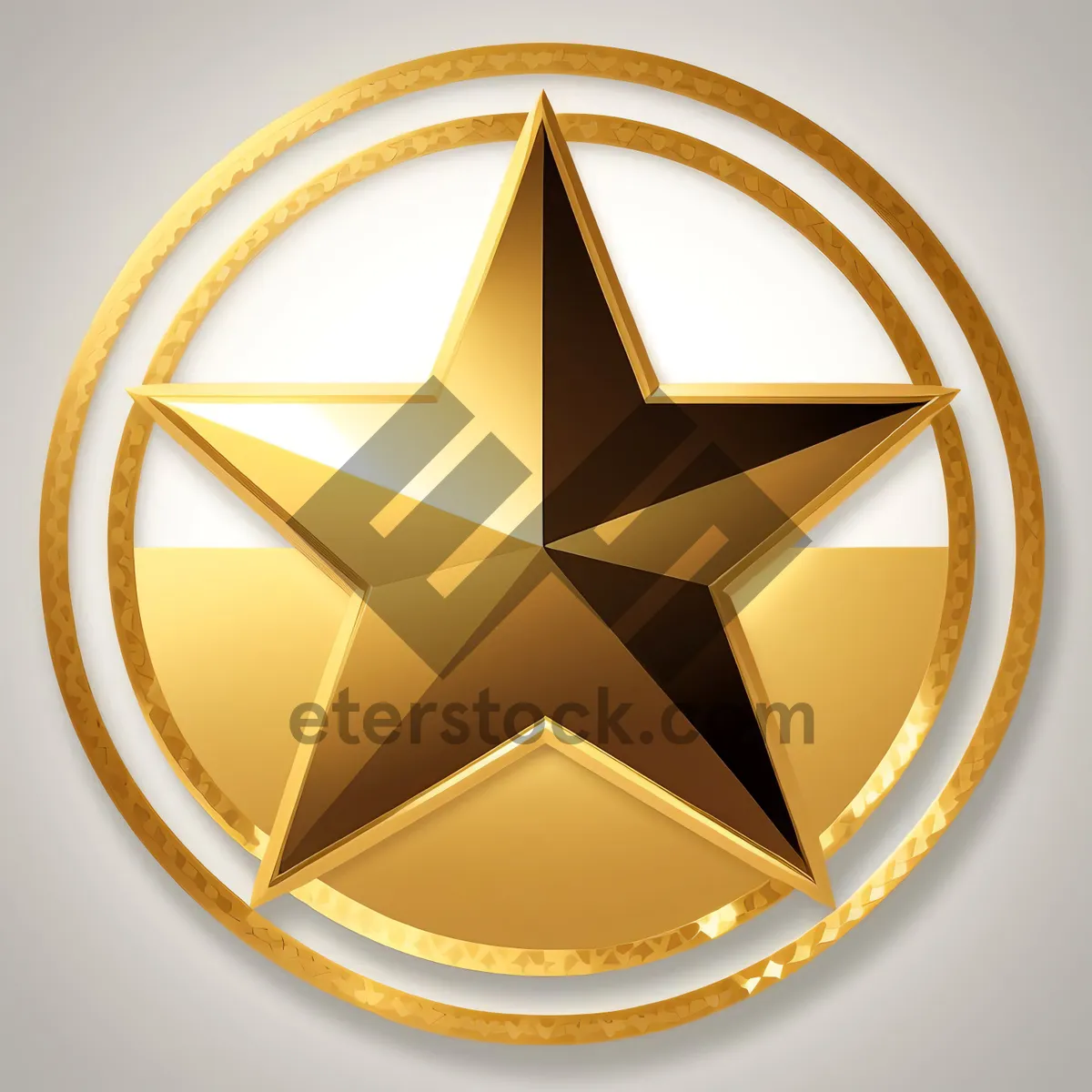 Picture of Shiny Gold Gem Icon for Design and Heraldry.