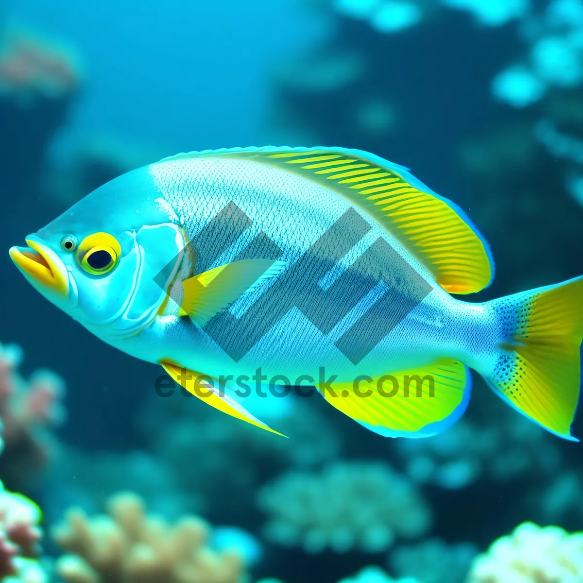 Picture of Colorful Marine Life in Exotic Underwater Reef